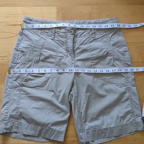 Mec hiking trail outdoor cotton blend shorts beige stone color size 10 T7 - Picture 4 of 10